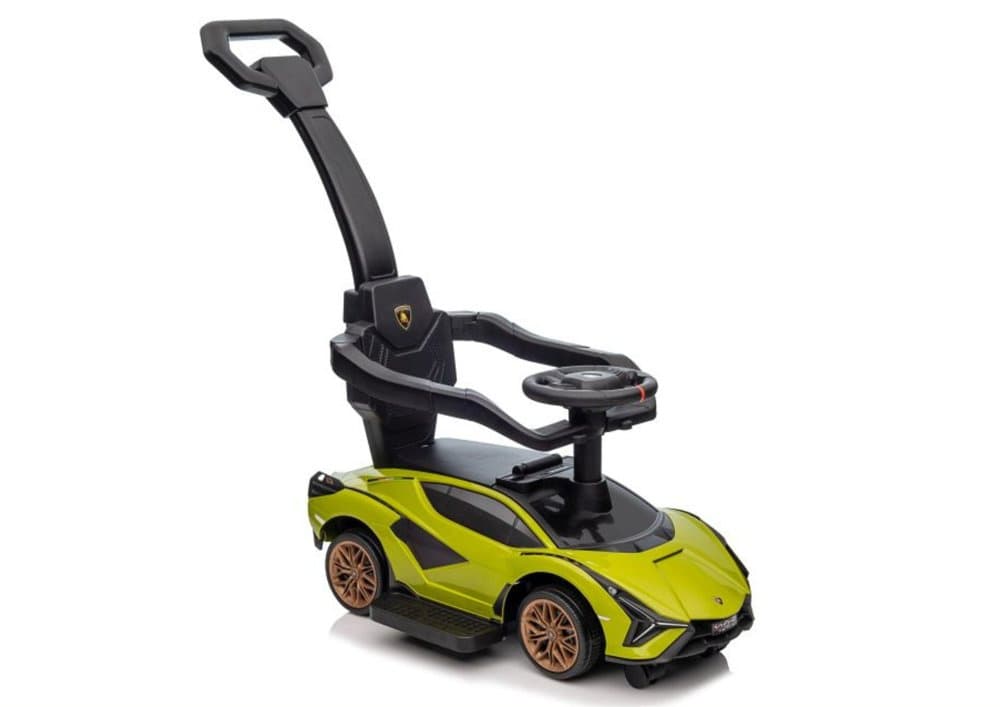 Igralni avtomobilček LEAN CARS Lamborghini QLS-996T s potisno palico, zelen