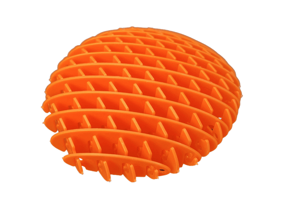 Senzična igrača LEAN TOYS Fidget, oranžna, elastična, 10 cm