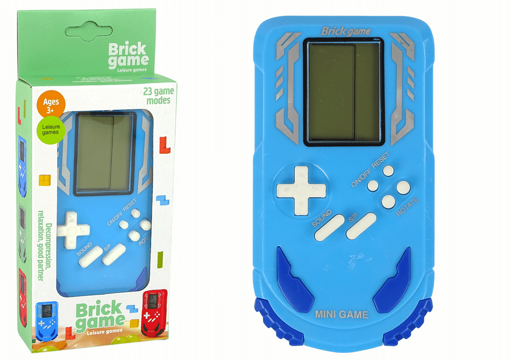 LEAN TOYS Prenosna igrača konzola Brick Game, modra