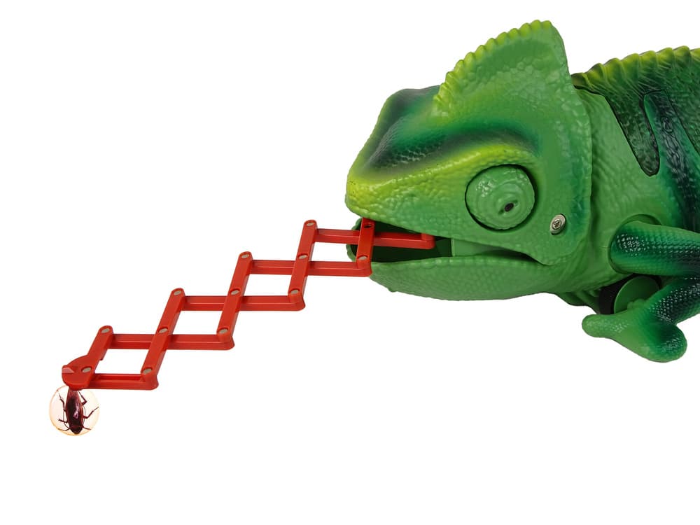 LEAN TOYS Daljinsko vodljiv kameleon, zelen, 28 cm 5