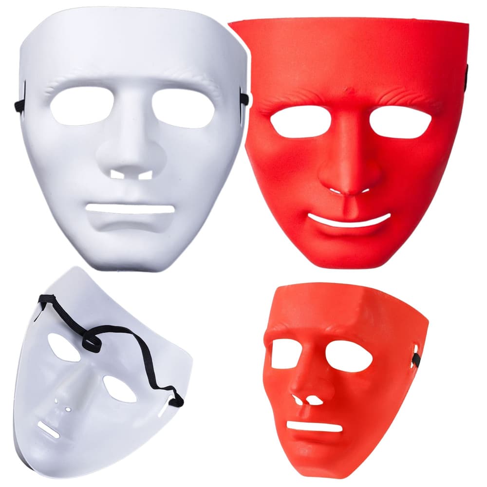 Maska Anonim (LEAN TOYS) za pustne, karneval, črna/rdeča