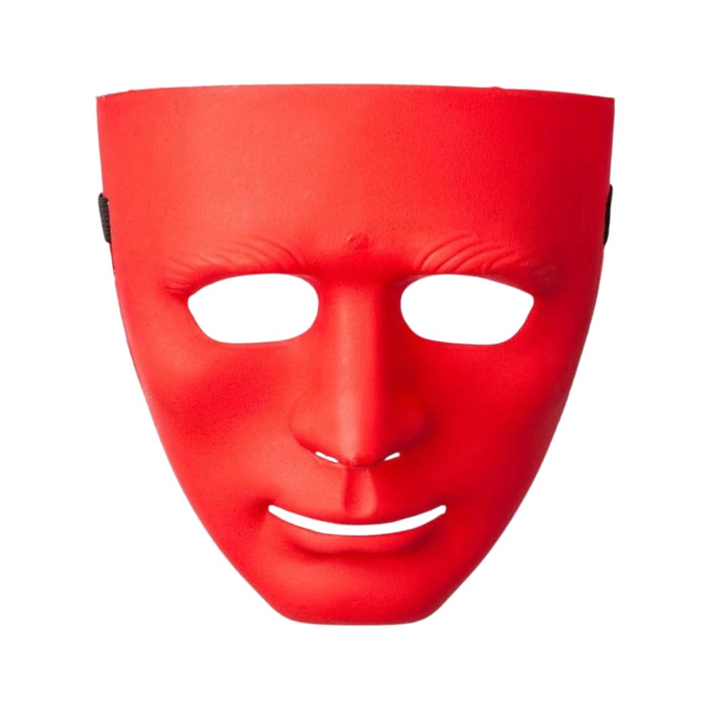 Maska Anonim (LEAN TOYS) za pustne, karneval, črna/rdeča 2