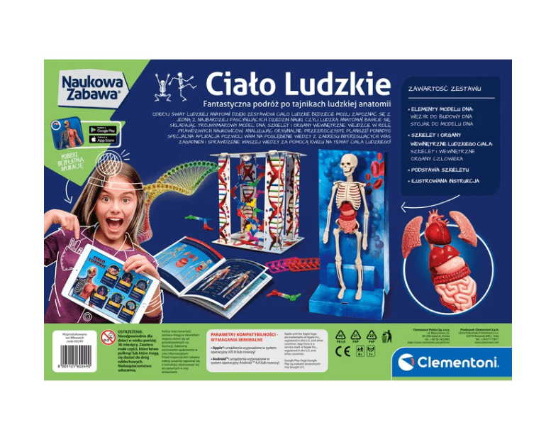 CLEMENTONI Znanstveni komplet "Človeško telo" (PL) 5
