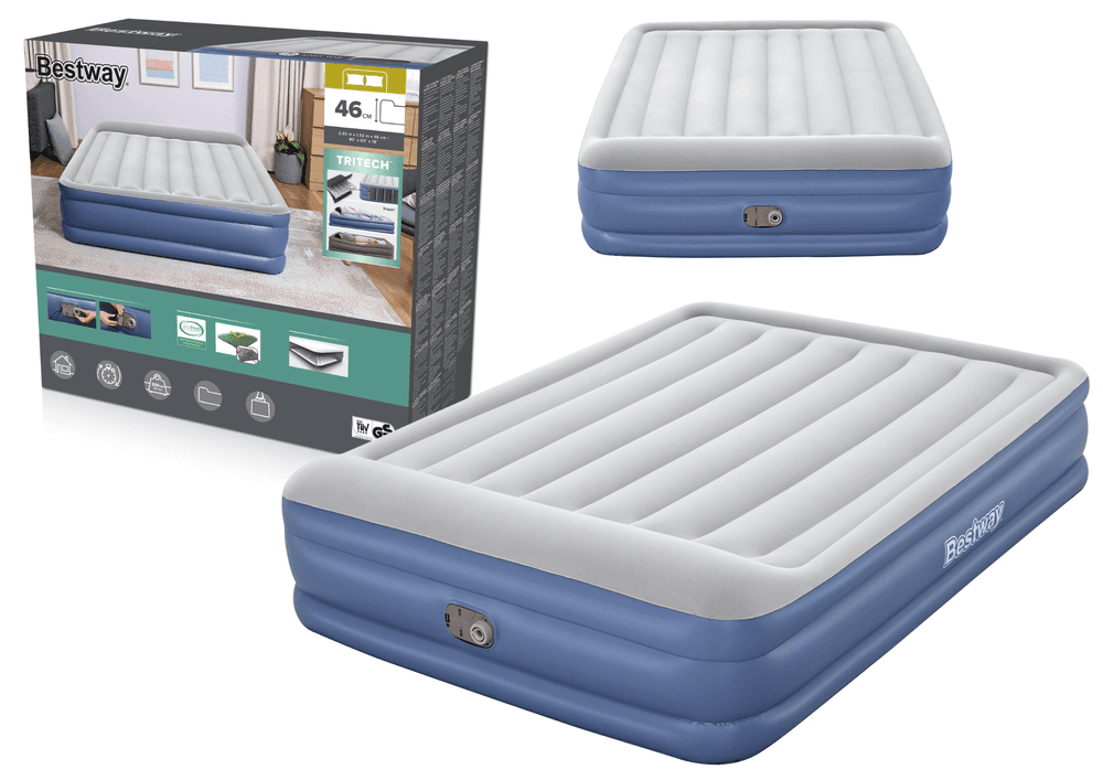 Napihljiv Vzmetnica DVOJNI BESTWAY 203 x 152 x 46 cm