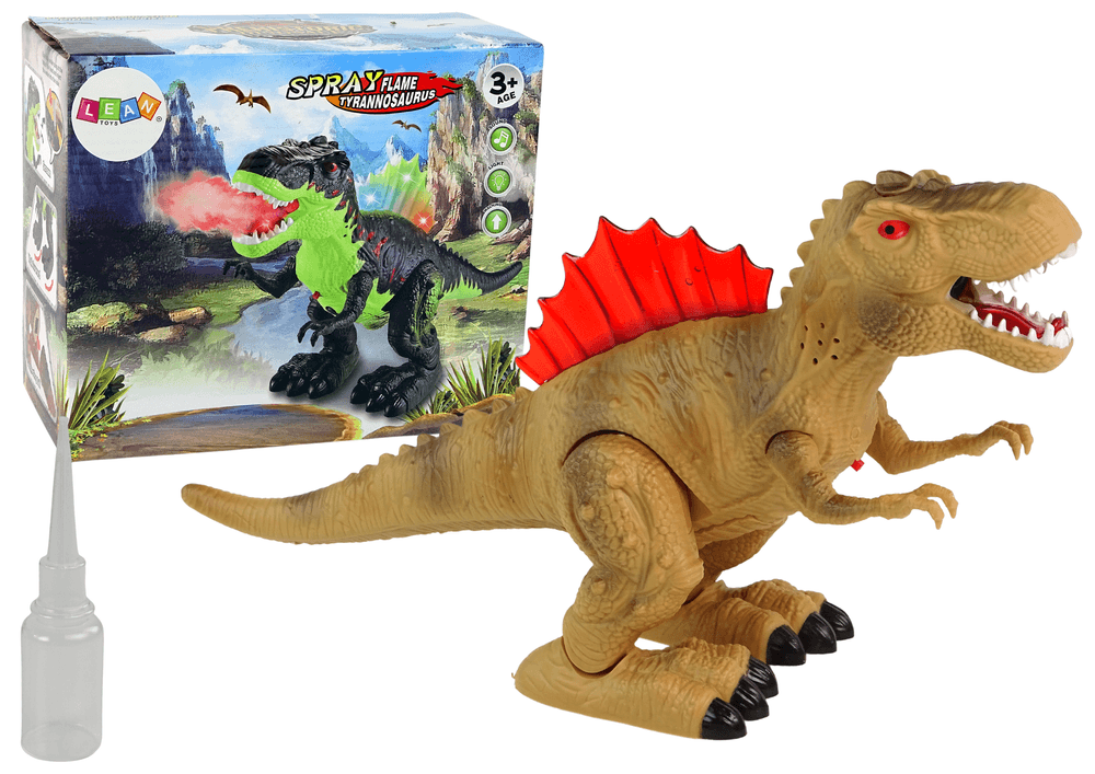 Dinozaver LEAN TOYS, Parjenje, Svetleč, Rjav