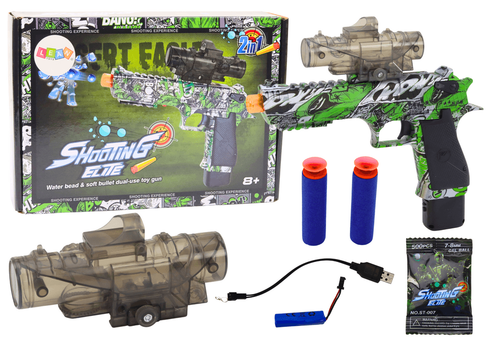 Električna Pištola LEAN TOYS Water Blaster 2v1 Zelena