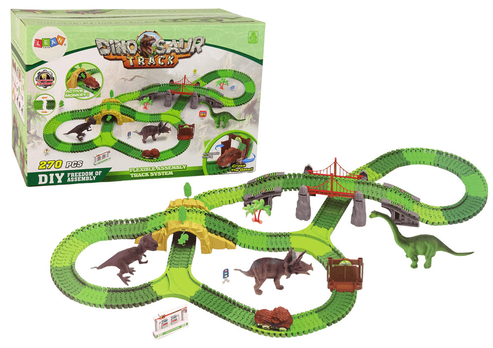 Dirkališče Za Dinozavre LEAN TOYS 270 Delov, Dodatki