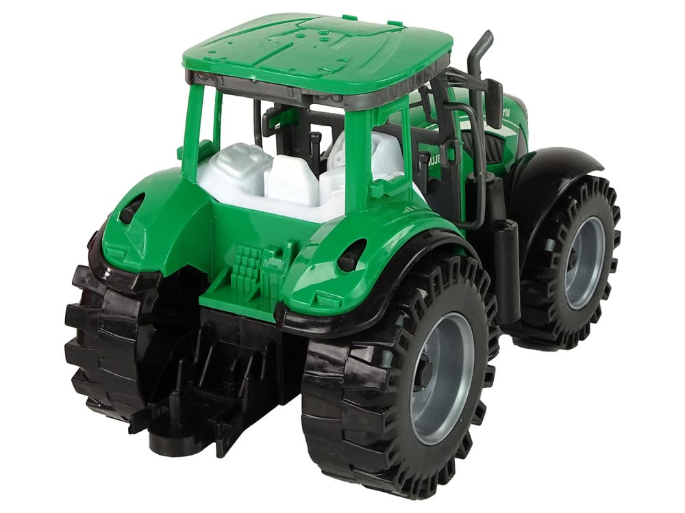 LEAN TOYS Traktor s prikolico, zeleni/rdeč, frikcijski pogon 3