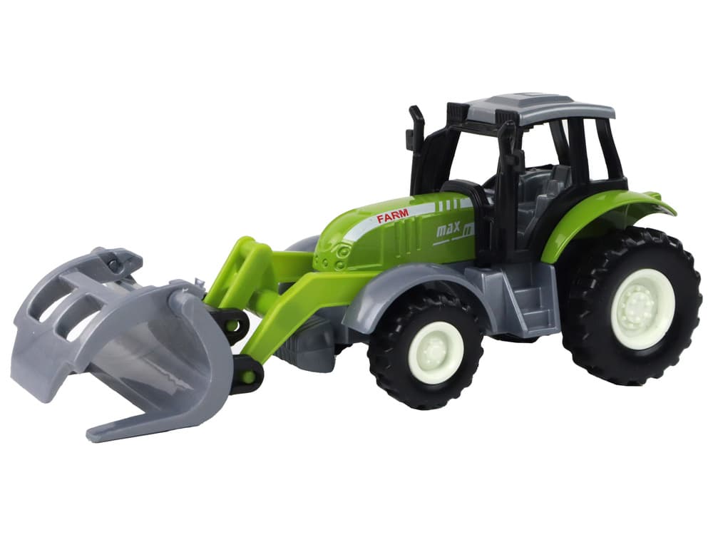 LEAN TOYS Traktor bagr, zelen, Krokodilek 2