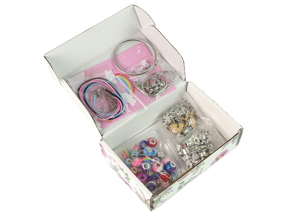 LEAN TOYS Komplet za izdelavo zapestnic DIY, 90 kroglic 2