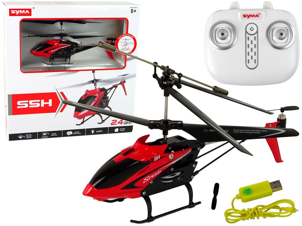 LEAN TOYS Helikopter S5H SYMA 2.4G, rdeč