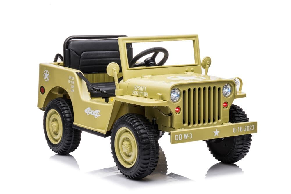 Električni avto LEAN CARS JH-103 za otroke, khaki, 4x4