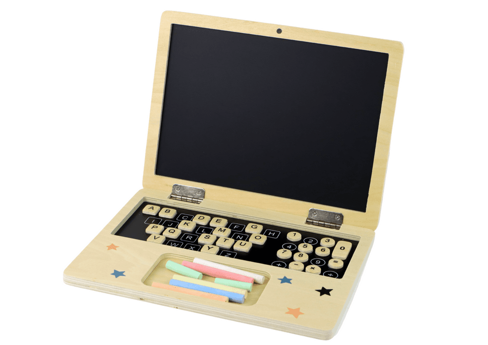 Lesena tablica "Laptop" z dodatki LEAN TOYS