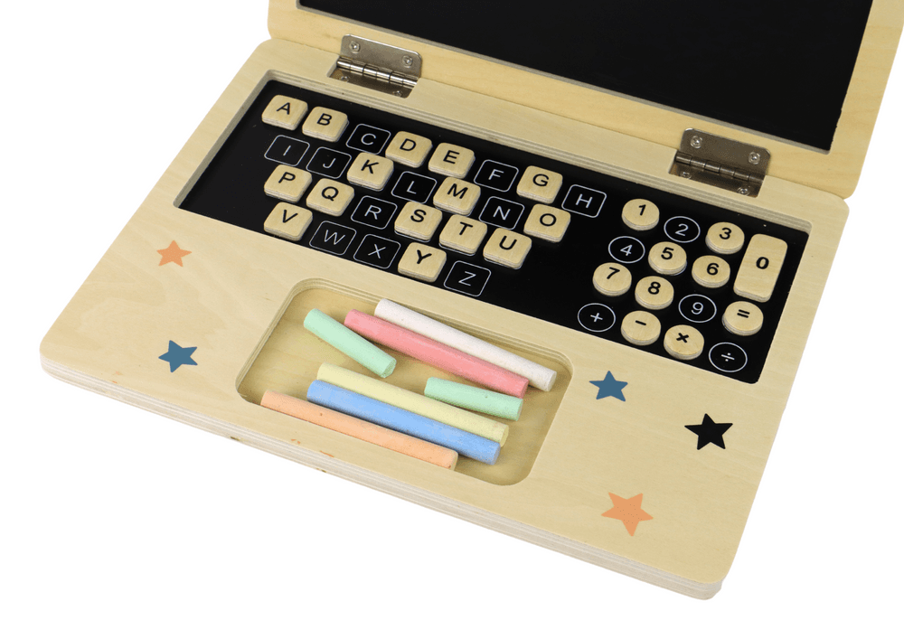 Lesena tablica "Laptop" z dodatki LEAN TOYS 3