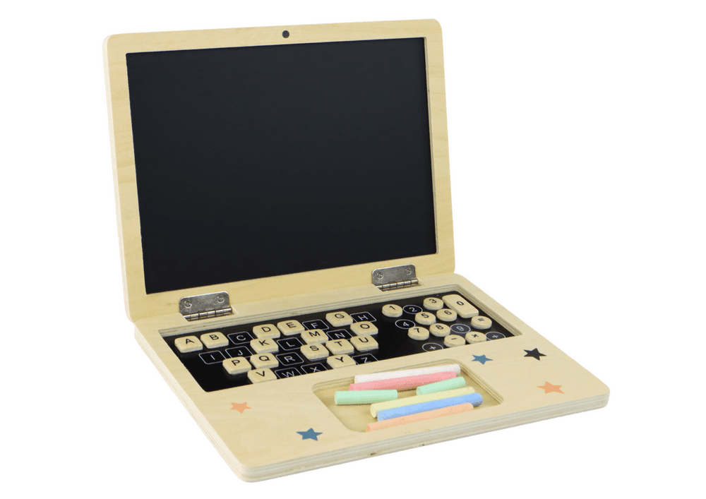 Lesena tablica "Laptop" z dodatki LEAN TOYS 2
