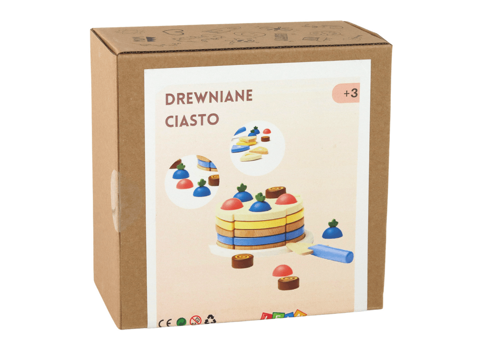 Lesena torta LEAN TOYS s 8 kosi in pladnjem 3