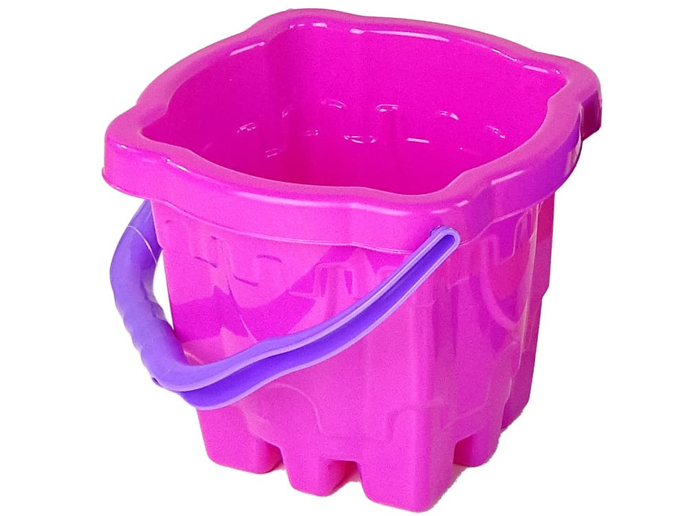 Rožnato vedro "Zamek" za pesek LEAN TOYS