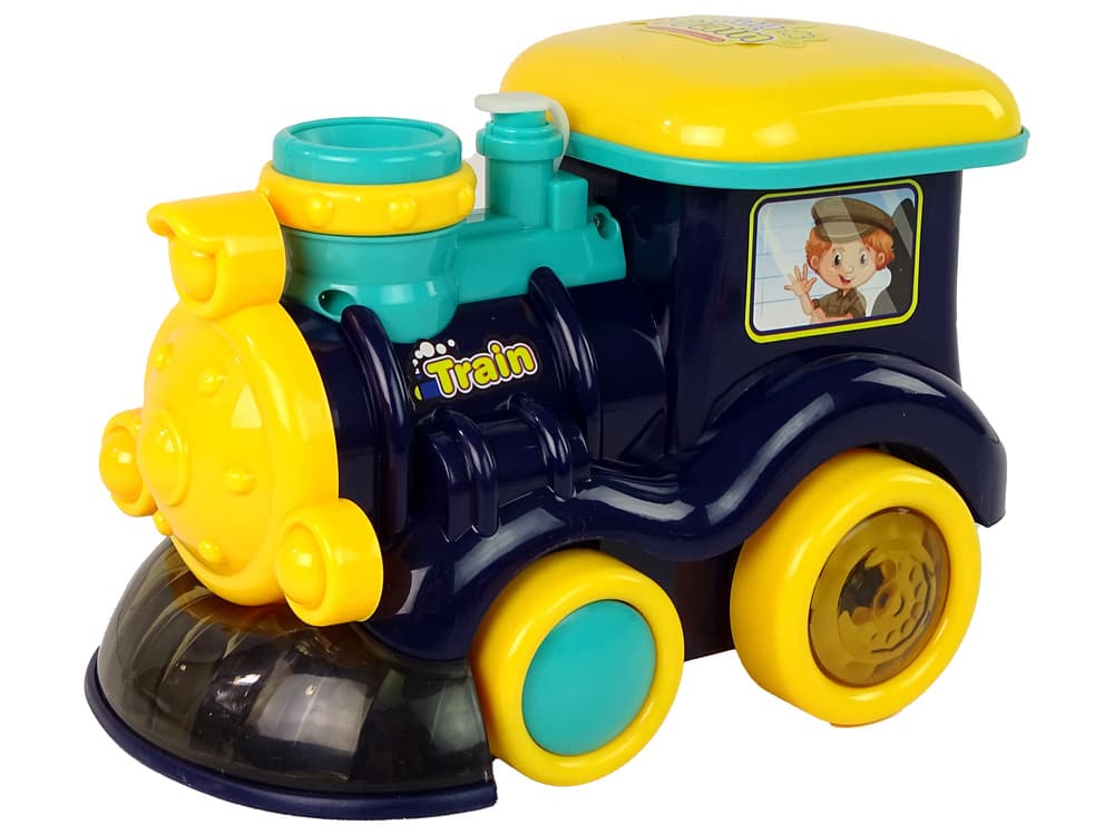 LEAN TOYS Lokomotiva na mehurčke, modra 2