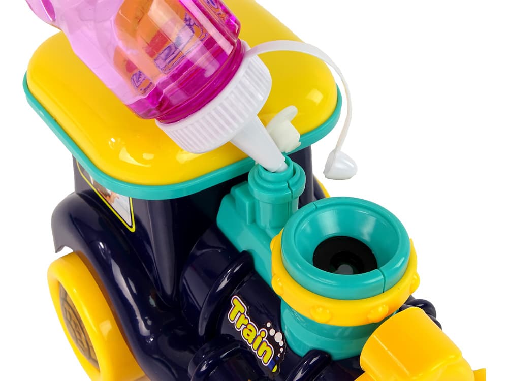 LEAN TOYS Lokomotiva na mehurčke, modra 4