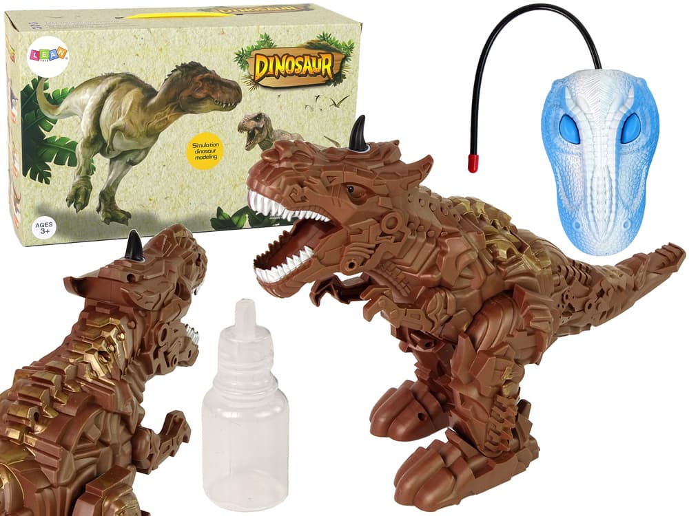 LEAN TOYS Dinozaver z daljinskim upravljanjem, rjav