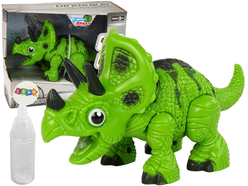 LEAN TOYS Interaktivni dinozaver Triceratops, zelen