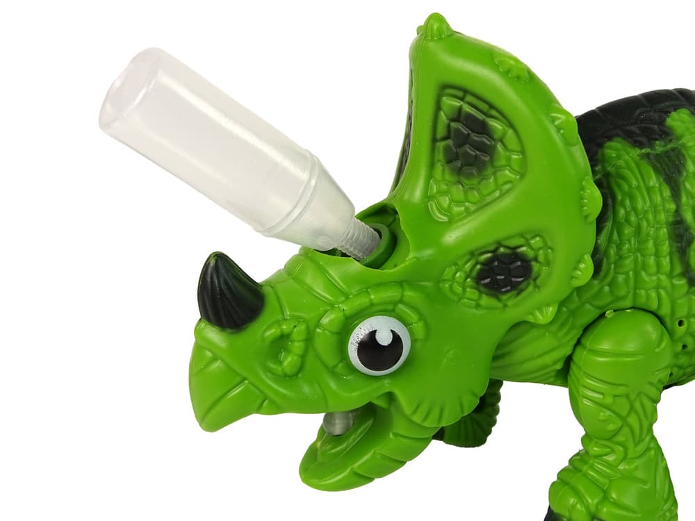 LEAN TOYS Interaktivni dinozaver Triceratops, zelen 4