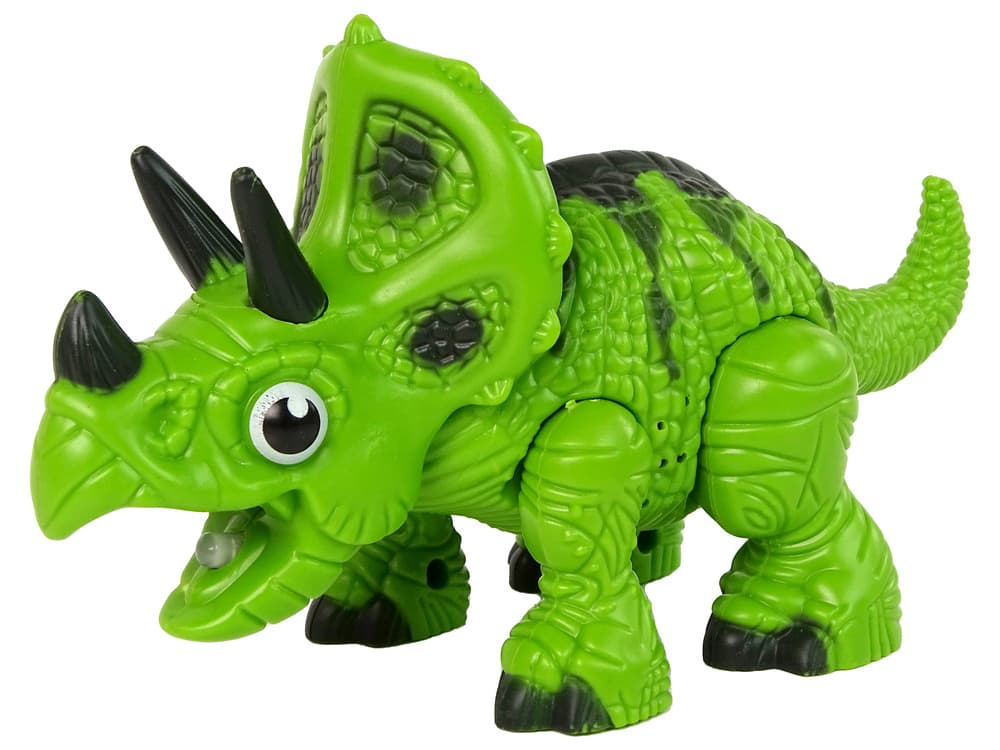 LEAN TOYS Interaktivni dinozaver Triceratops, zelen 2