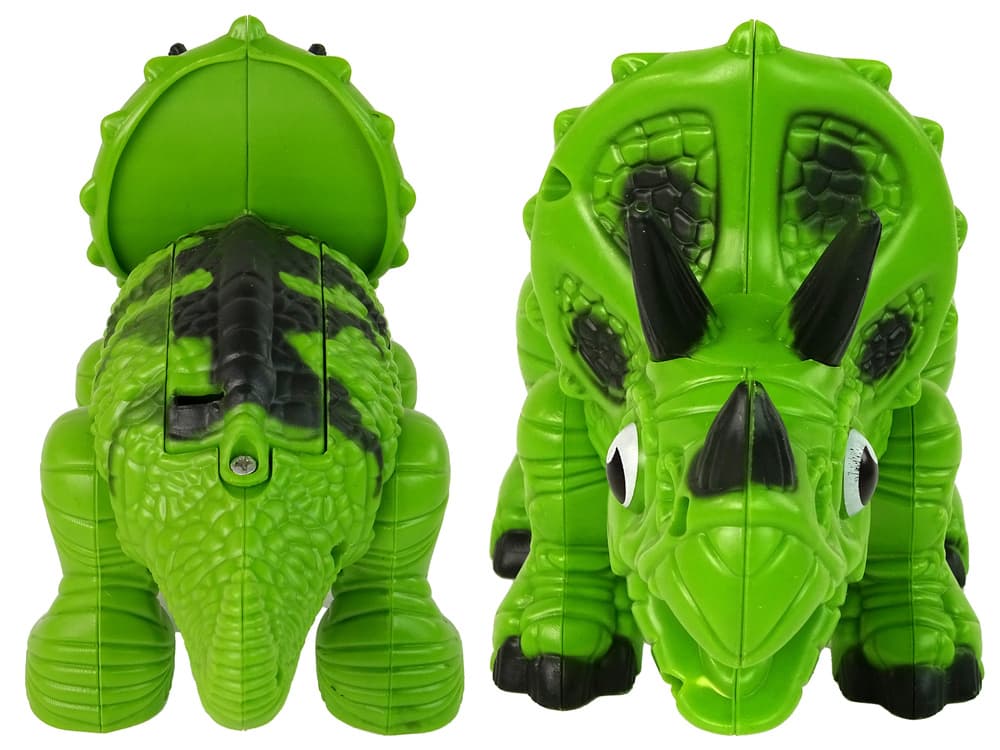 LEAN TOYS Interaktivni dinozaver Triceratops, zelen 7
