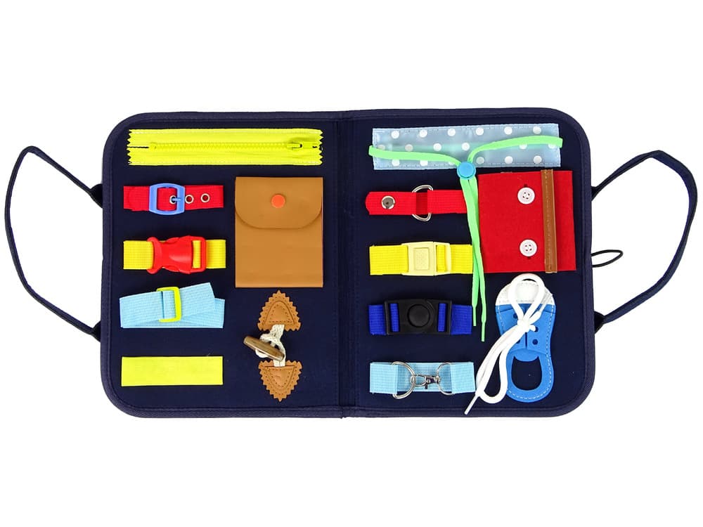 LEAN TOYS Kovček - senzorična tabla za malčke 5