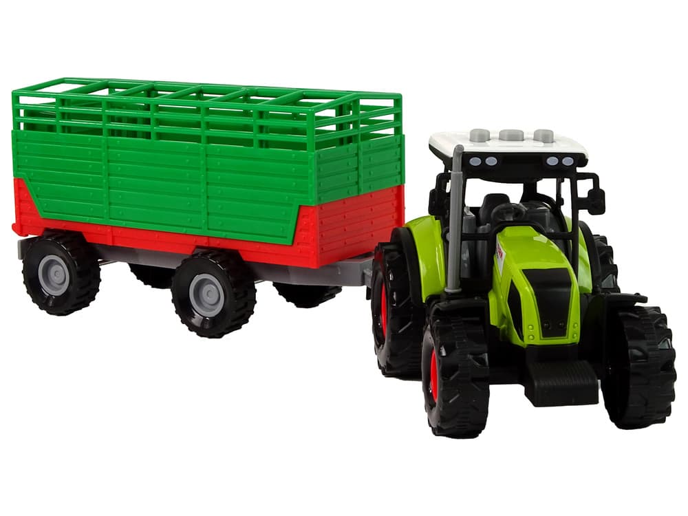 LEAN TOYS Traktor z dvema vrstama prikolic 5