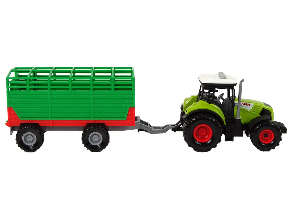 LEAN TOYS Traktor z dvema vrstama prikolic 6