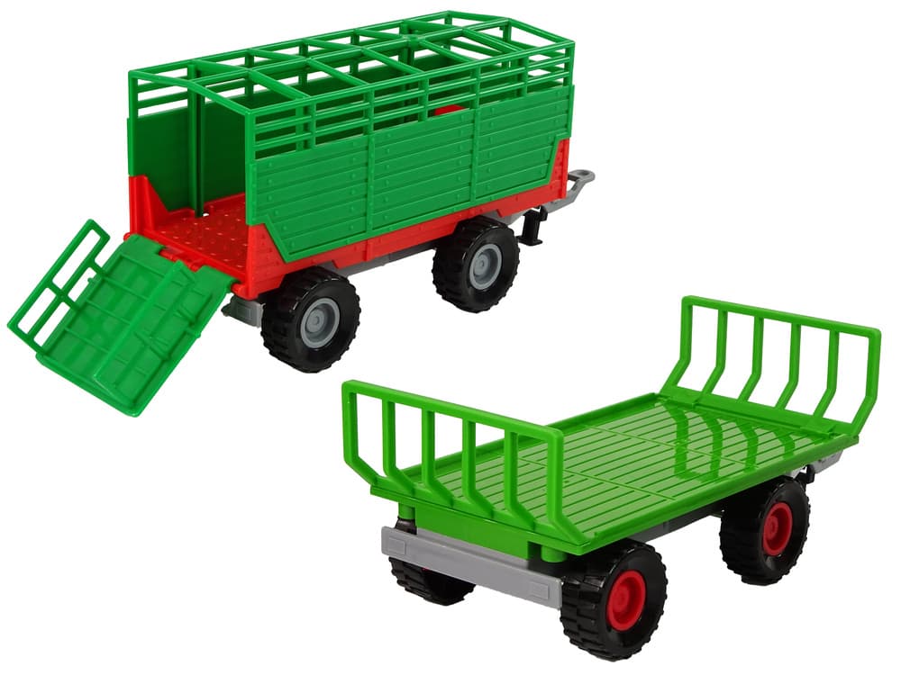LEAN TOYS Traktor z dvema vrstama prikolic 7