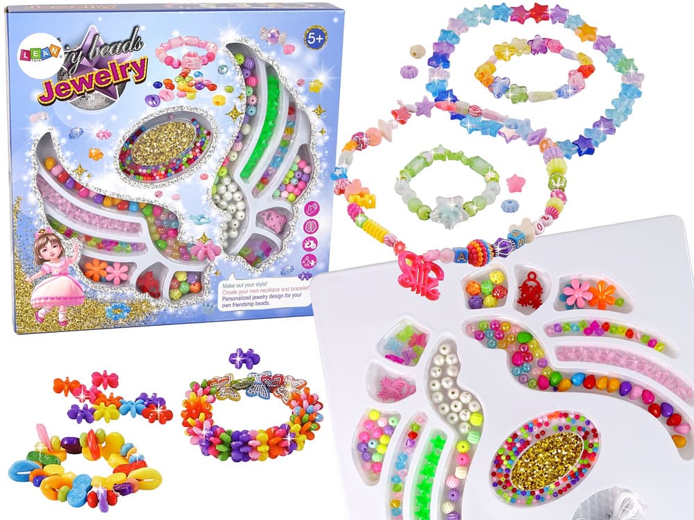 LEAN TOYS Komplet za izdelavo nakita: kroglice in obeski