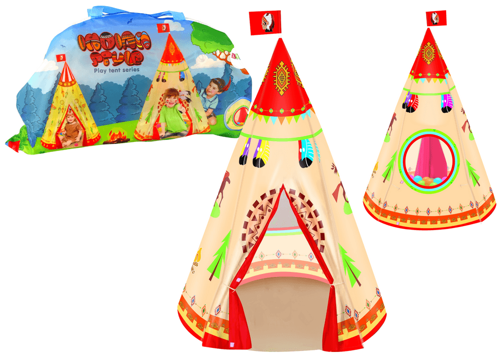 Leseni šotor Tipi za otroke, krem, 160 x 105 cm