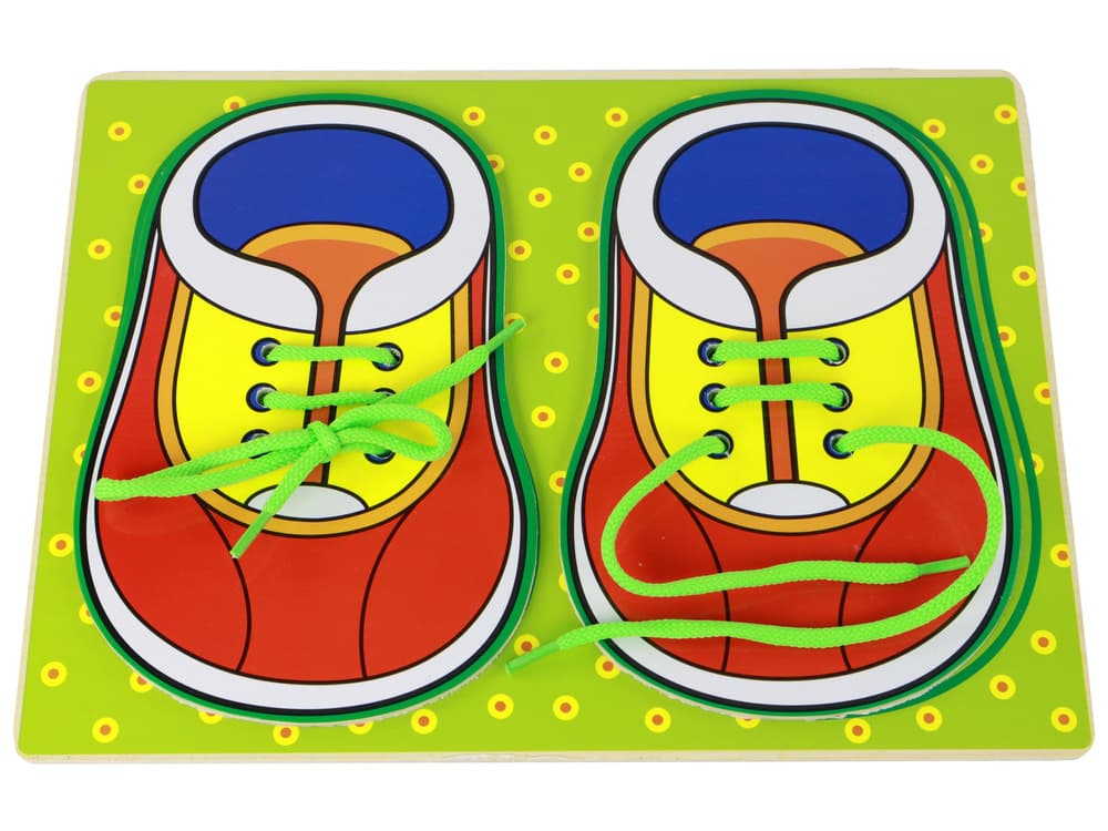 Lesena igrača za učenje vezanja shoelace