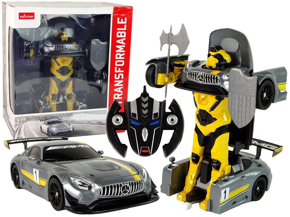 Avto R/C Mercedes Robot Transformers, srebrni, 1:14