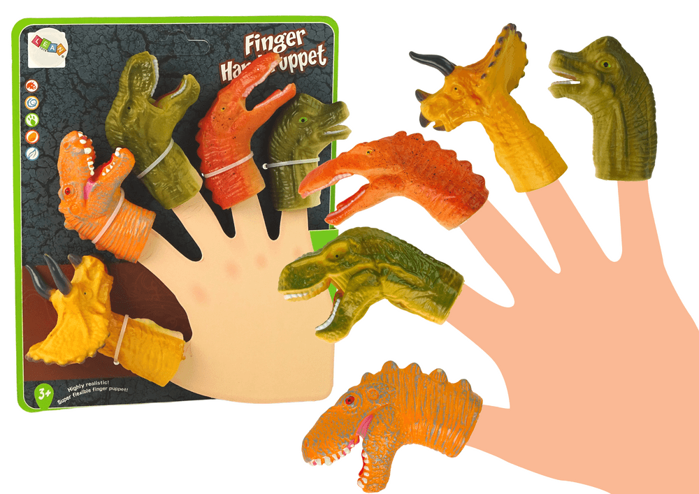 Dinozaver prstne lutke LEAN TOYS, komplet 5 kos.