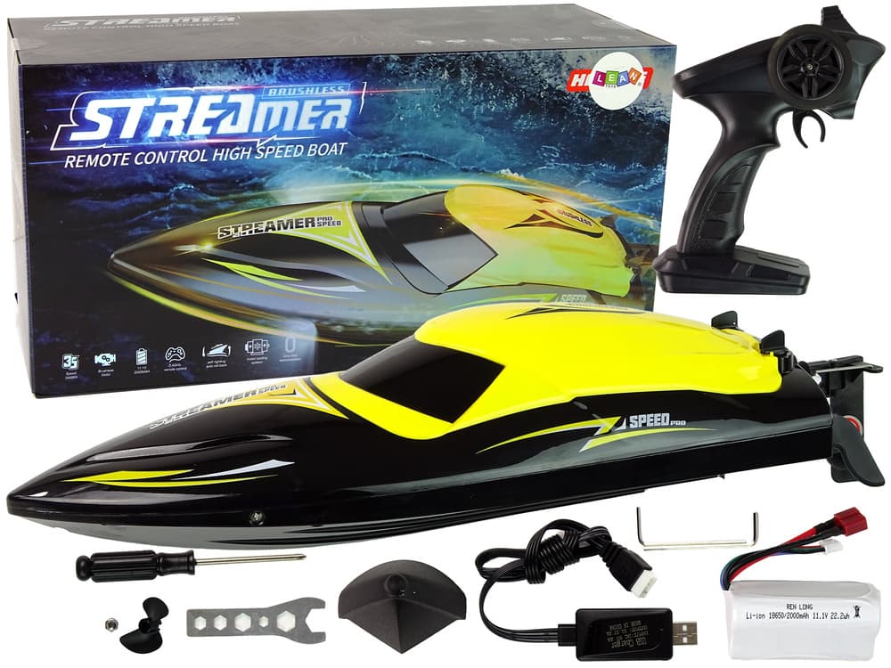 Motor na daljinsko upravljanje LEAN TOYS, R/C 2.4G, rumen, 42 cm