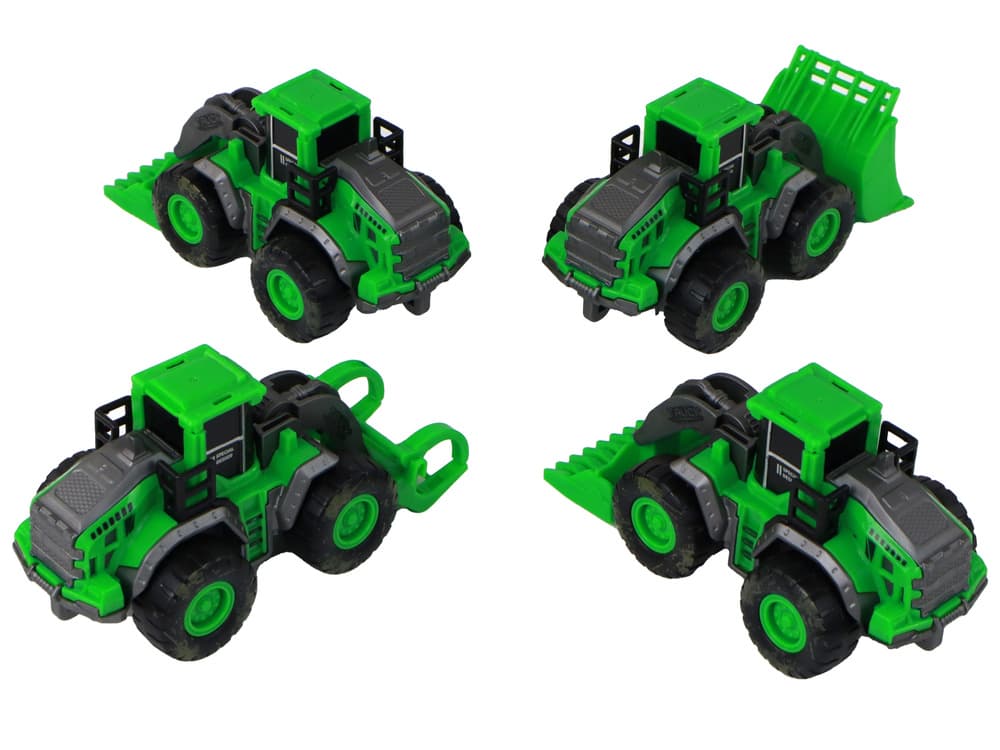 Komplet zelenih traktorjev LEAN TOYS za kmetijo, 4 kosi. 6