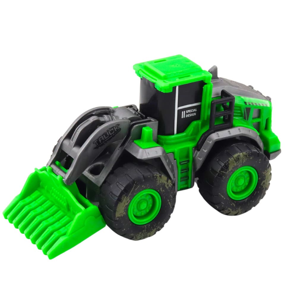 Gradbeno vozilo LEAN TOYS, bager/nakladalnik, zeleno 2