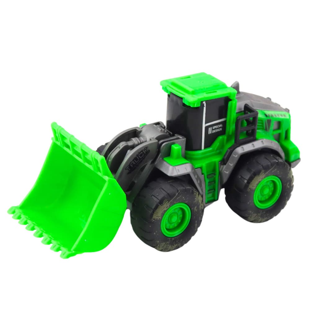 Gradbeno vozilo LEAN TOYS, bager/nakladalnik, zeleno 3
