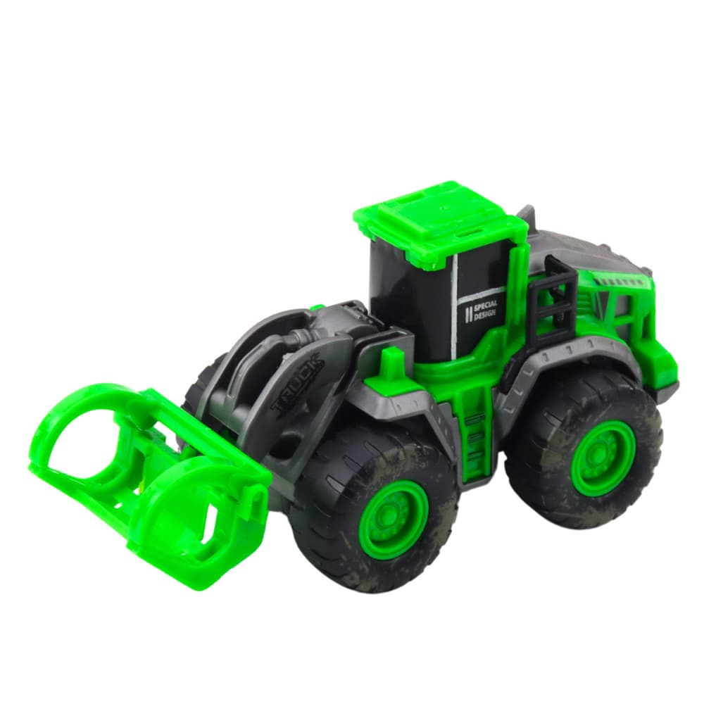 Gradbeno vozilo LEAN TOYS, bager/nakladalnik, zeleno 4