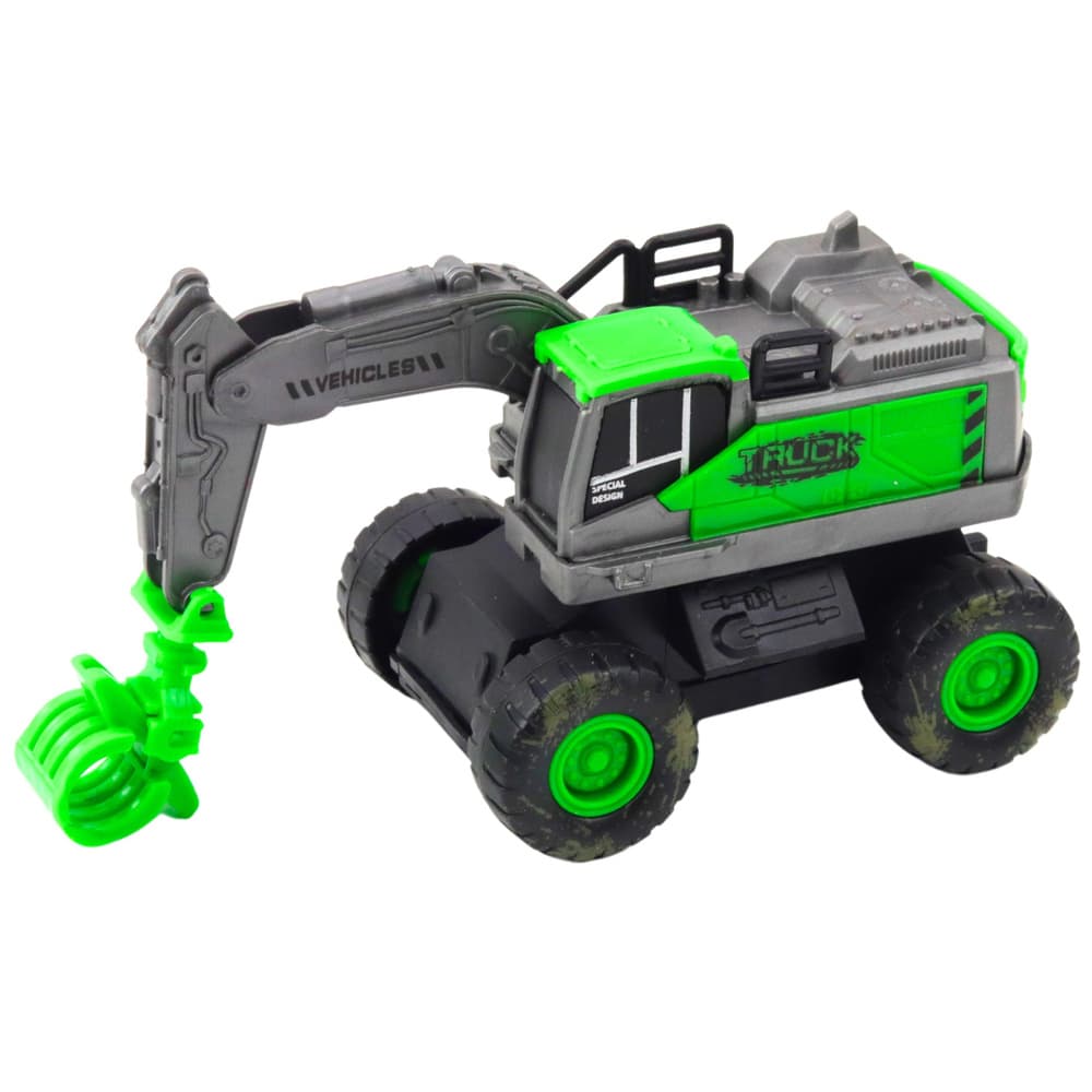 Gradbeno vozilo LEAN TOYS, bager/nakladalnik, zeleno 7