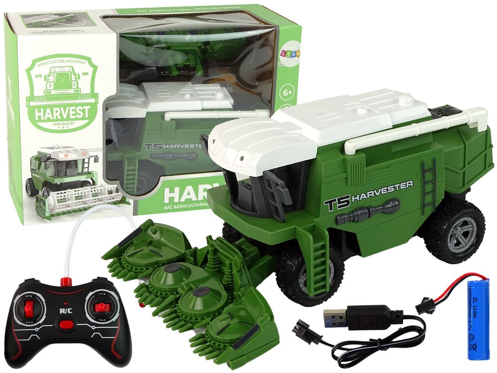 Kombajn LEAN TOYS R/C T5 Harvester, zelen, s lučkami