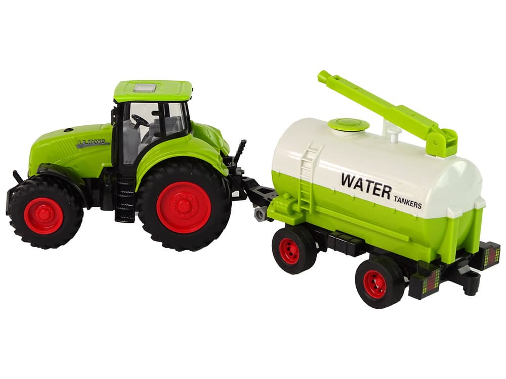 Traktor z vlečno prikolico LEAN TOYS, zelen, s prikolico 3