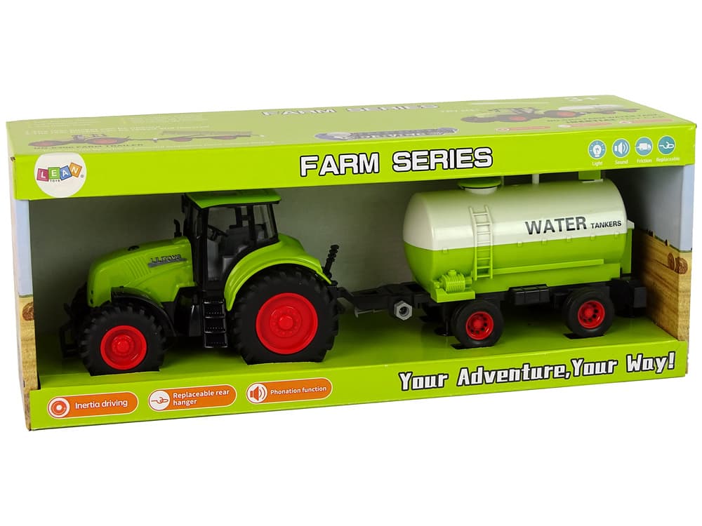 Traktor z vlečno prikolico LEAN TOYS, zelen, s prikolico 6