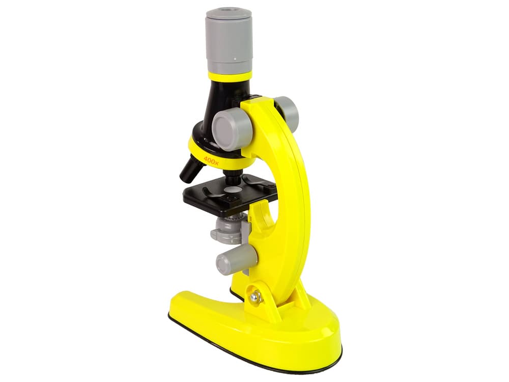 LEAN TOYS Mikroskop za otroke, izobraževalni komplet, rumena 3
