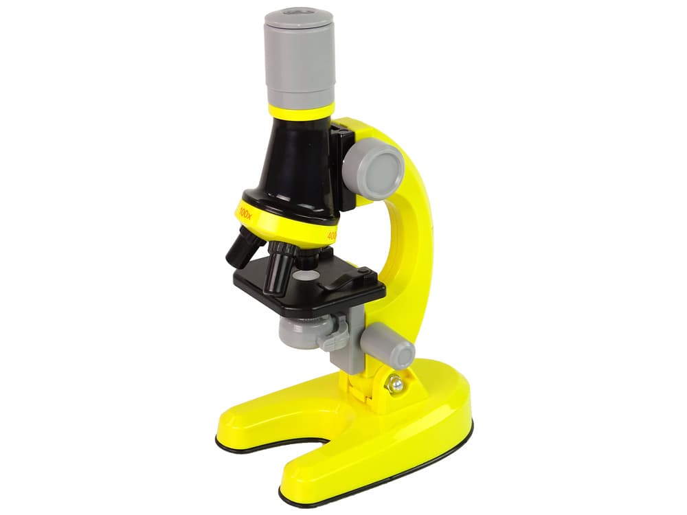LEAN TOYS Mikroskop za otroke, izobraževalni komplet, rumena 2