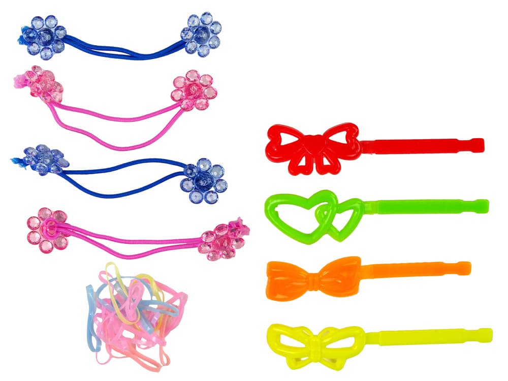 LEAN TOYS Komplet za barvanje las za otroke, 5 barv, gumice 3