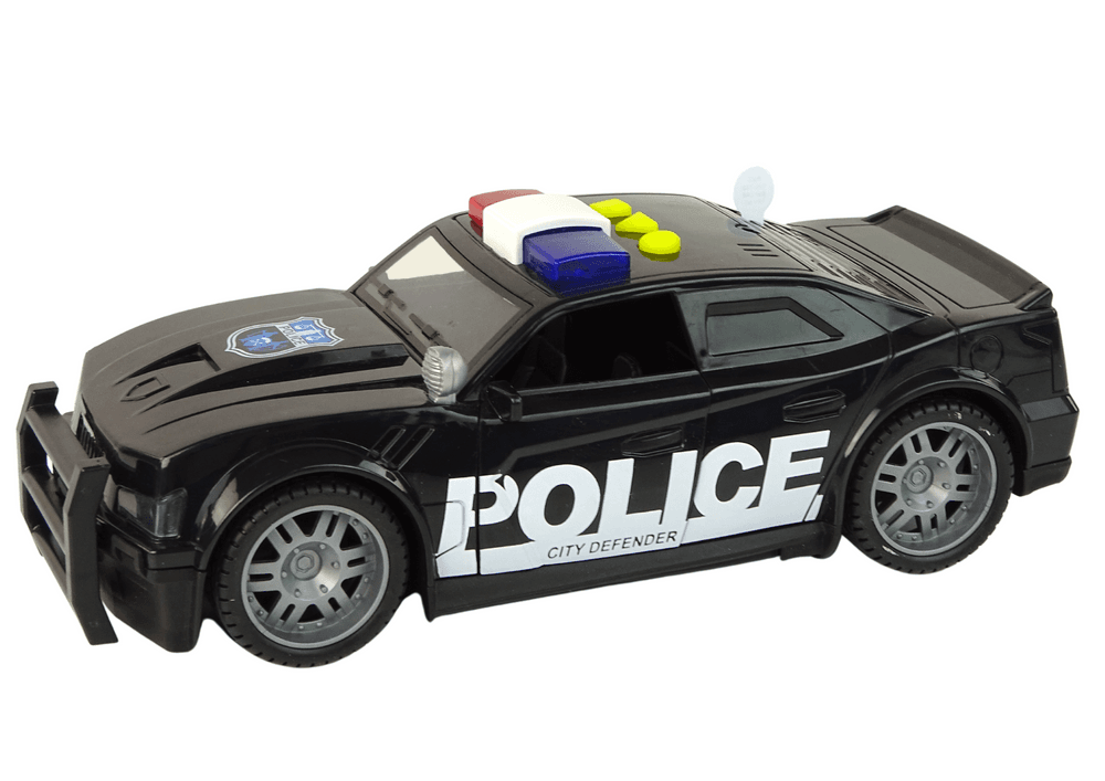 LEAN TOYS Policijski avto, 1:14, črn, luči, zvoki 2